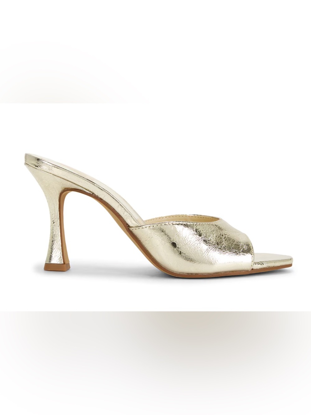 Dolce Vita Metallic Gold Open-Toe Mule Heel